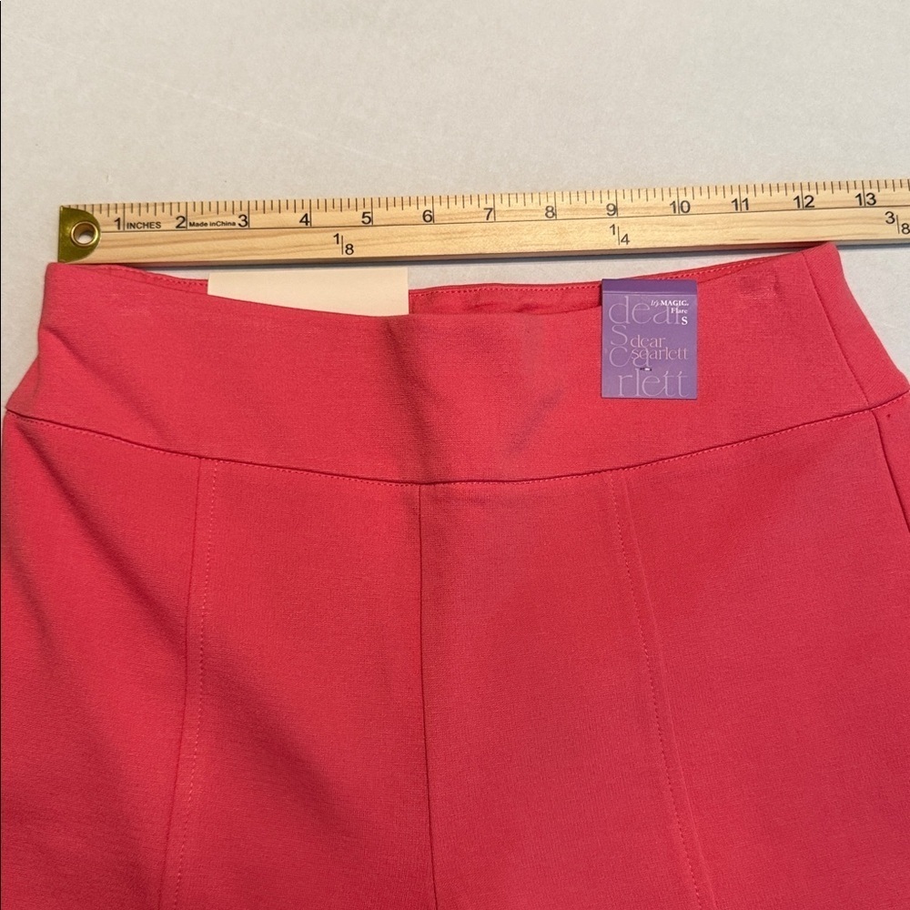 NWT Dear Scarlett Coral Magic Kick Flare Pants Size S - Picture 5 of 11